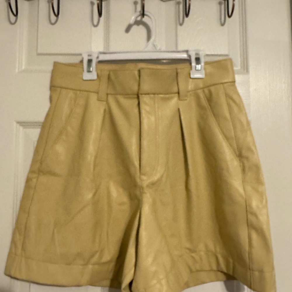 Yellow High-Waisted Shorts